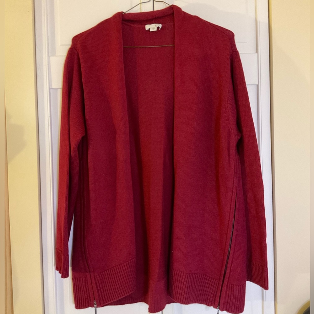 J.Jill Open Swing Cardigan with Zippers